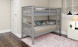 Single Bunk Bed in Grey 3ft Wooden Frame