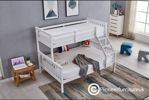 Triple Sleeper Bunk Bed in White